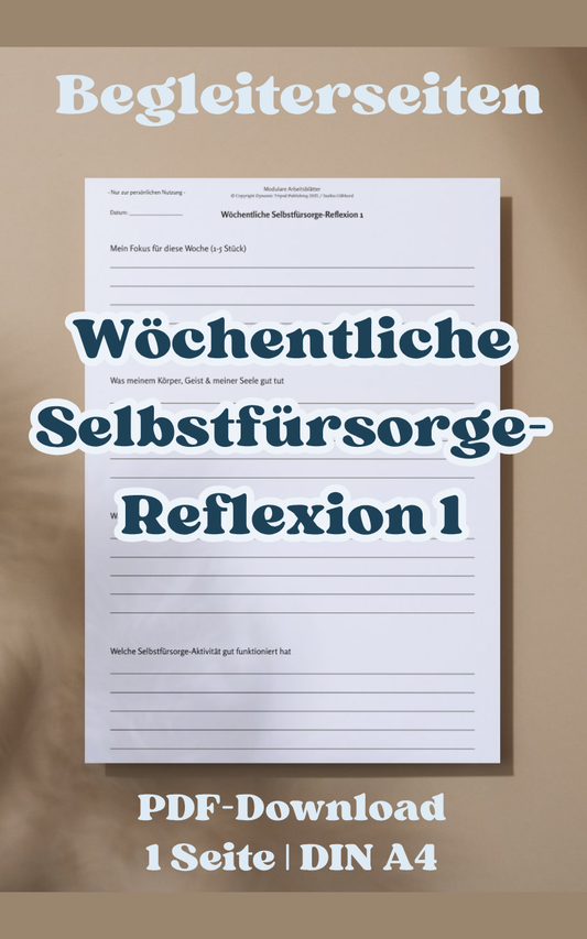 Begleiterseiten | Wöchentliche Selbstfürsorge-Reflexion 1