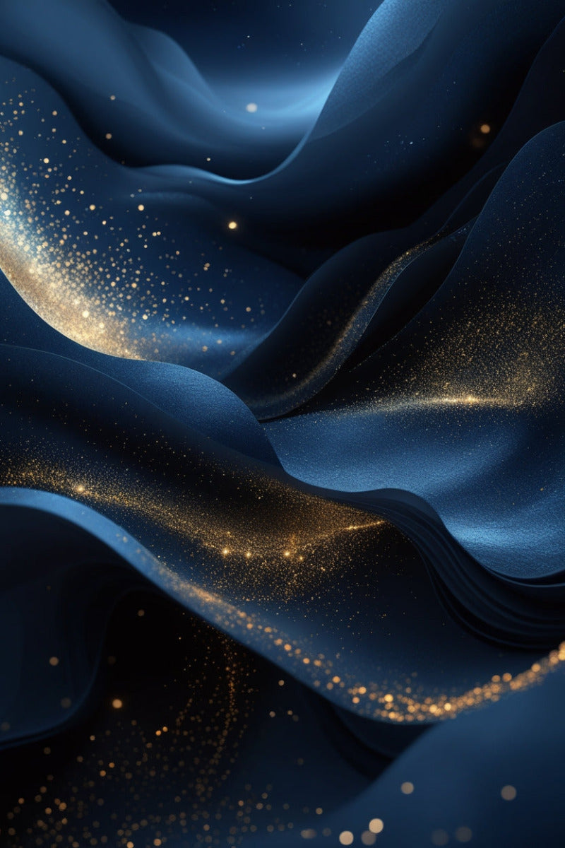 wavy background in blue and gold